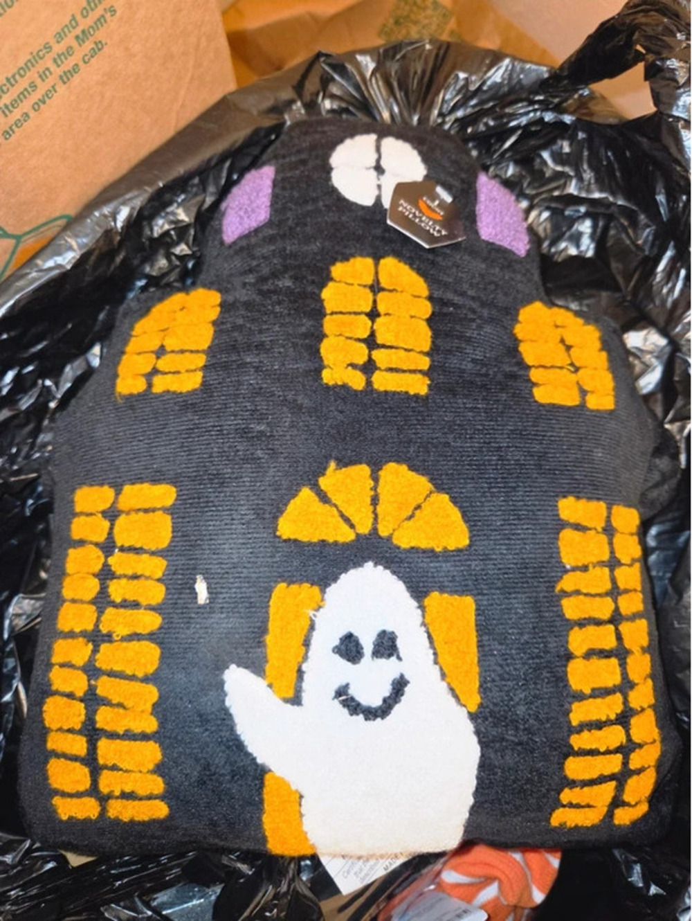 Halloween ghost novelty pillow